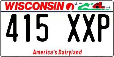 WI license plate 415XXP