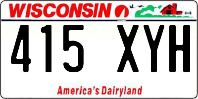 WI license plate 415XYH