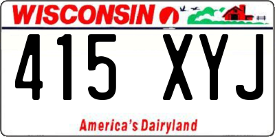 WI license plate 415XYJ
