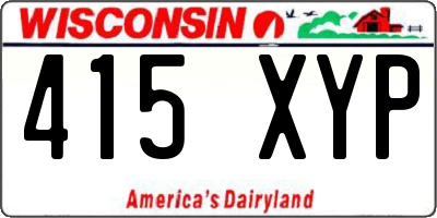 WI license plate 415XYP