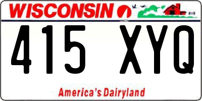 WI license plate 415XYQ