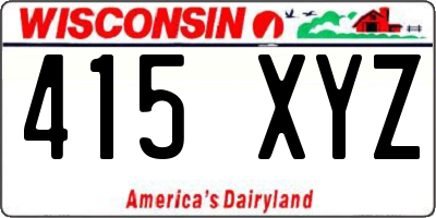 WI license plate 415XYZ