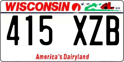 WI license plate 415XZB