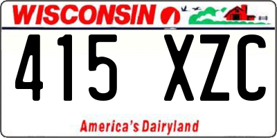 WI license plate 415XZC