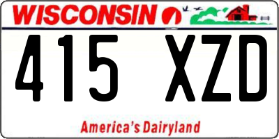 WI license plate 415XZD