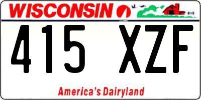 WI license plate 415XZF