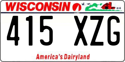 WI license plate 415XZG
