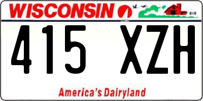 WI license plate 415XZH