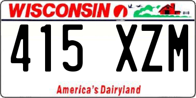 WI license plate 415XZM