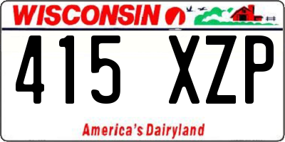 WI license plate 415XZP