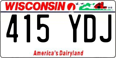 WI license plate 415YDJ