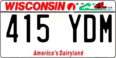 WI license plate 415YDM