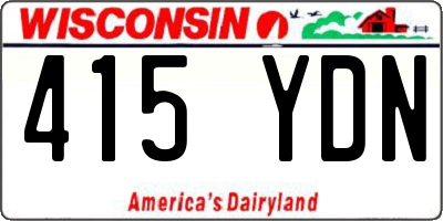 WI license plate 415YDN