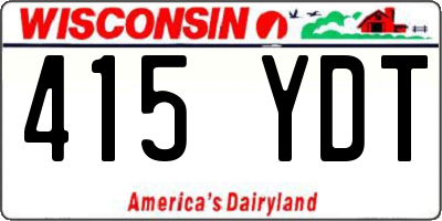 WI license plate 415YDT