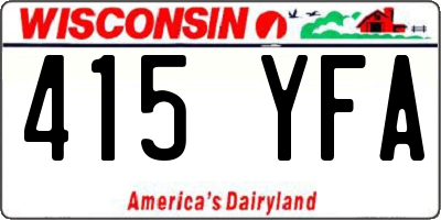 WI license plate 415YFA