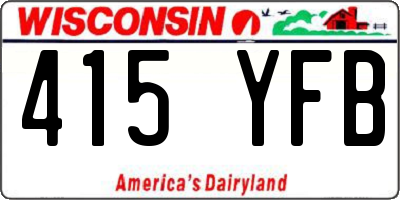 WI license plate 415YFB