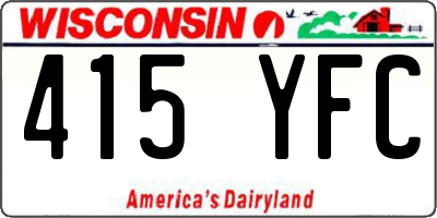 WI license plate 415YFC
