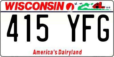 WI license plate 415YFG