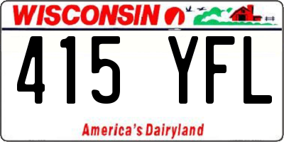 WI license plate 415YFL