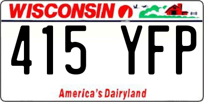 WI license plate 415YFP