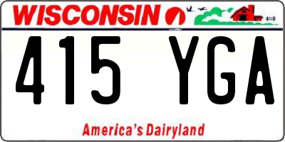 WI license plate 415YGA