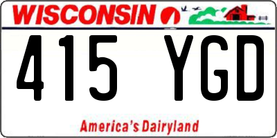 WI license plate 415YGD