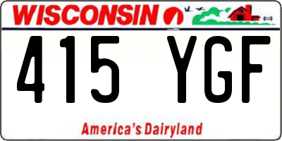 WI license plate 415YGF