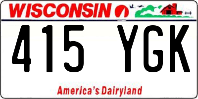 WI license plate 415YGK