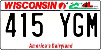 WI license plate 415YGM