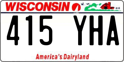 WI license plate 415YHA