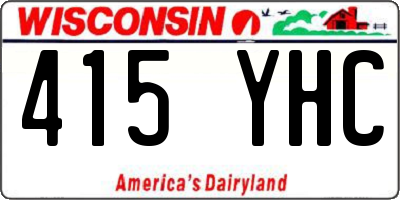 WI license plate 415YHC