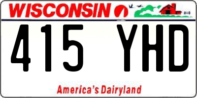 WI license plate 415YHD