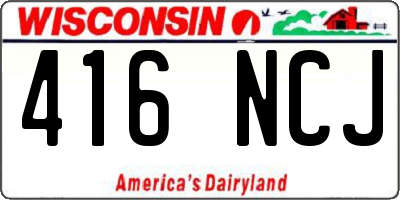 WI license plate 416NCJ