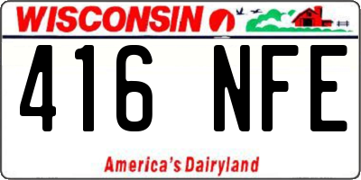 WI license plate 416NFE