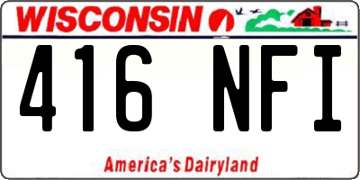 WI license plate 416NFI