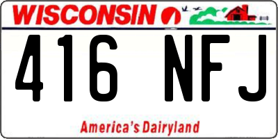 WI license plate 416NFJ