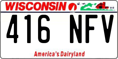 WI license plate 416NFV