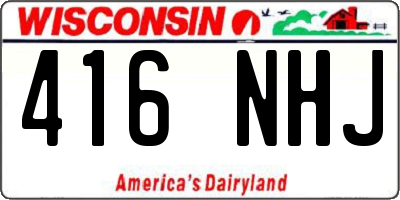 WI license plate 416NHJ