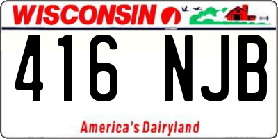 WI license plate 416NJB