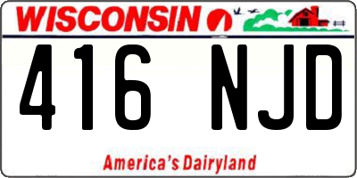 WI license plate 416NJD