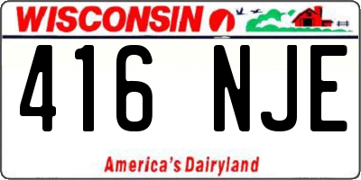 WI license plate 416NJE