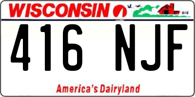 WI license plate 416NJF