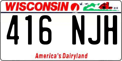 WI license plate 416NJH