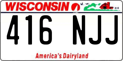 WI license plate 416NJJ