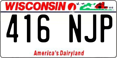 WI license plate 416NJP