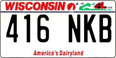 WI license plate 416NKB