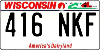 WI license plate 416NKF