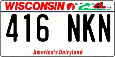 WI license plate 416NKN