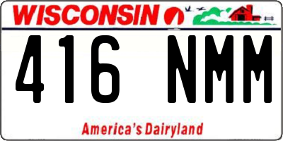 WI license plate 416NMM