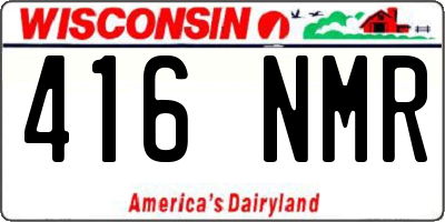 WI license plate 416NMR